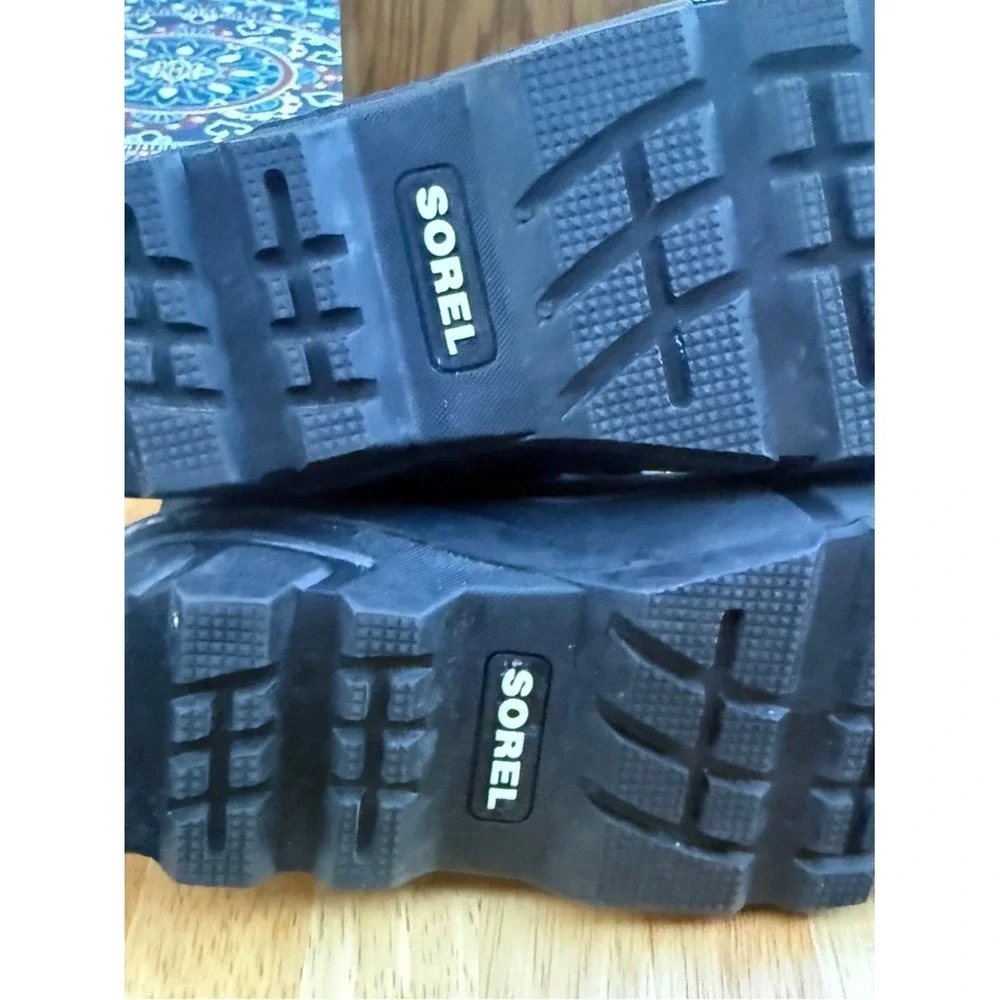 ❄️ Sorel Women's‎ Snow Boots Waterproof Insulated Black Neon Size 7 ❄️